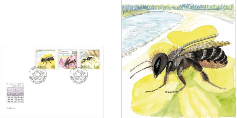 Philatelie Liechtenstein Bienen 2008